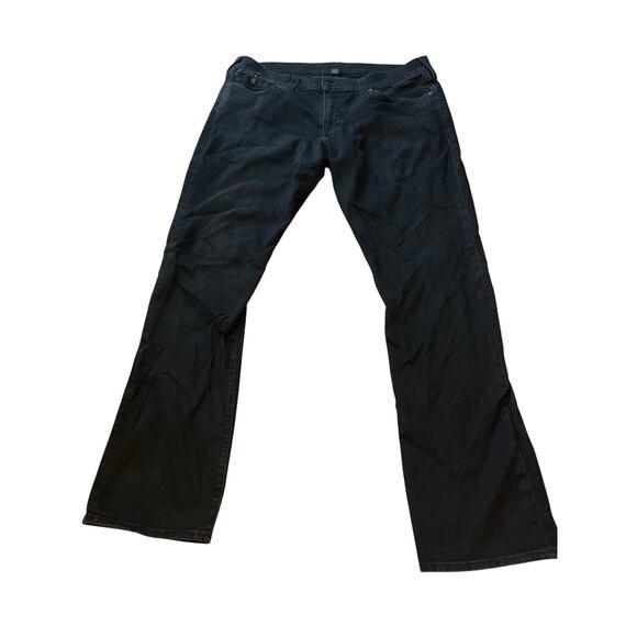 True Religion Jeans Men's 42 Black Stretch Denim Ricky Relaxed Straight Leg - Picture 1 of 9
